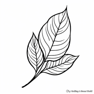 Birch Leaf Autumn Coloring Pages 2