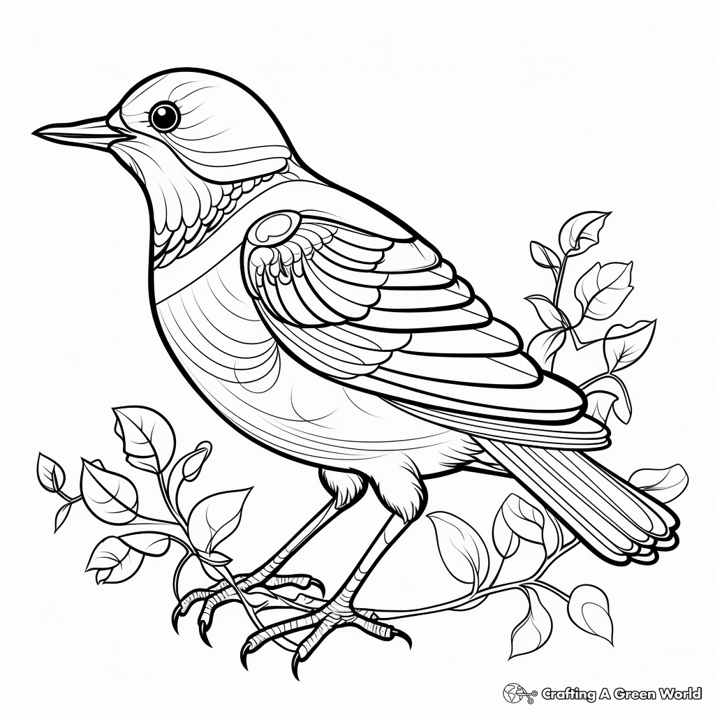 Bird Anatomy Coloring Pages 2