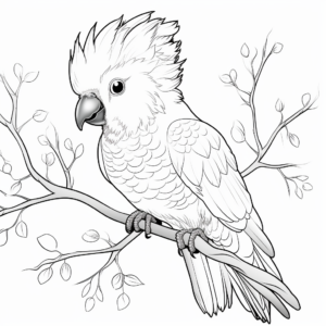 Bird-Lovers Cockatoo Coloring Page 1