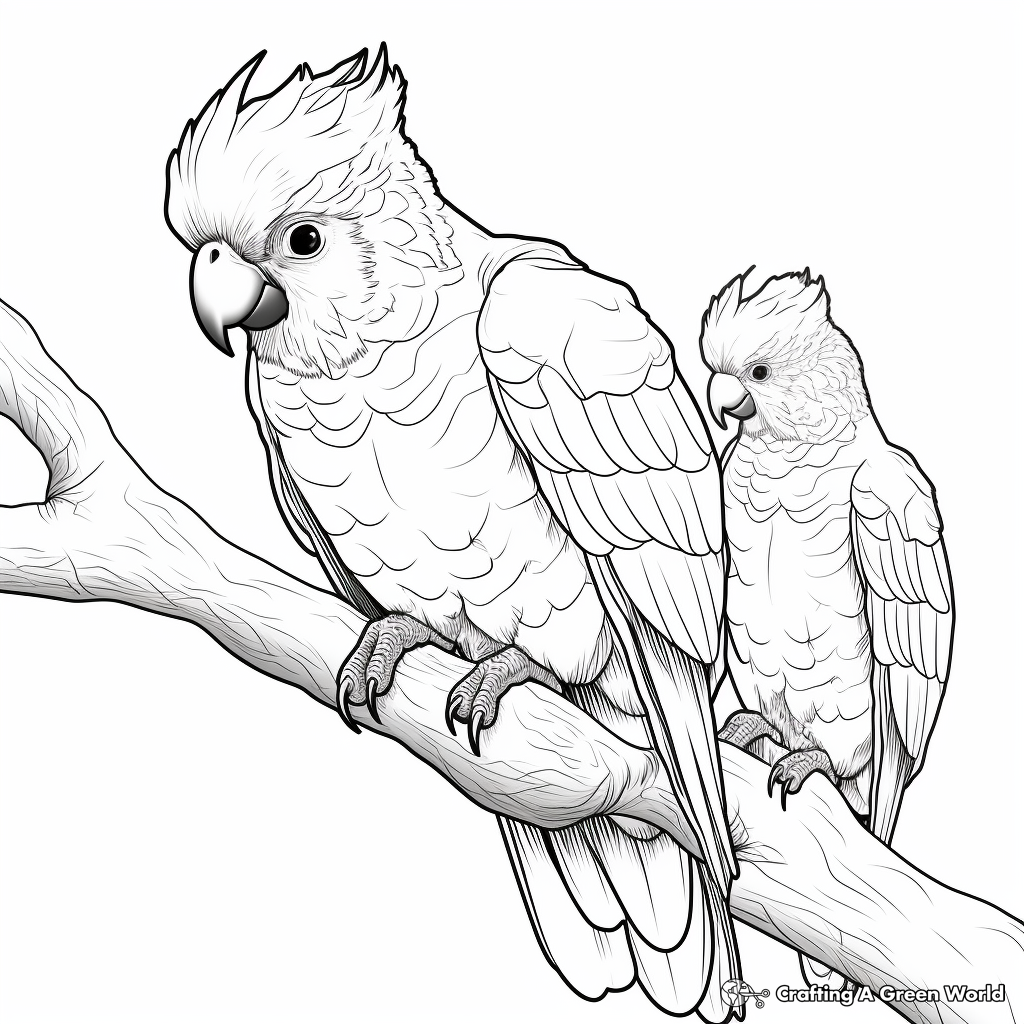 Bird-Lovers Cockatoo Coloring Page 4