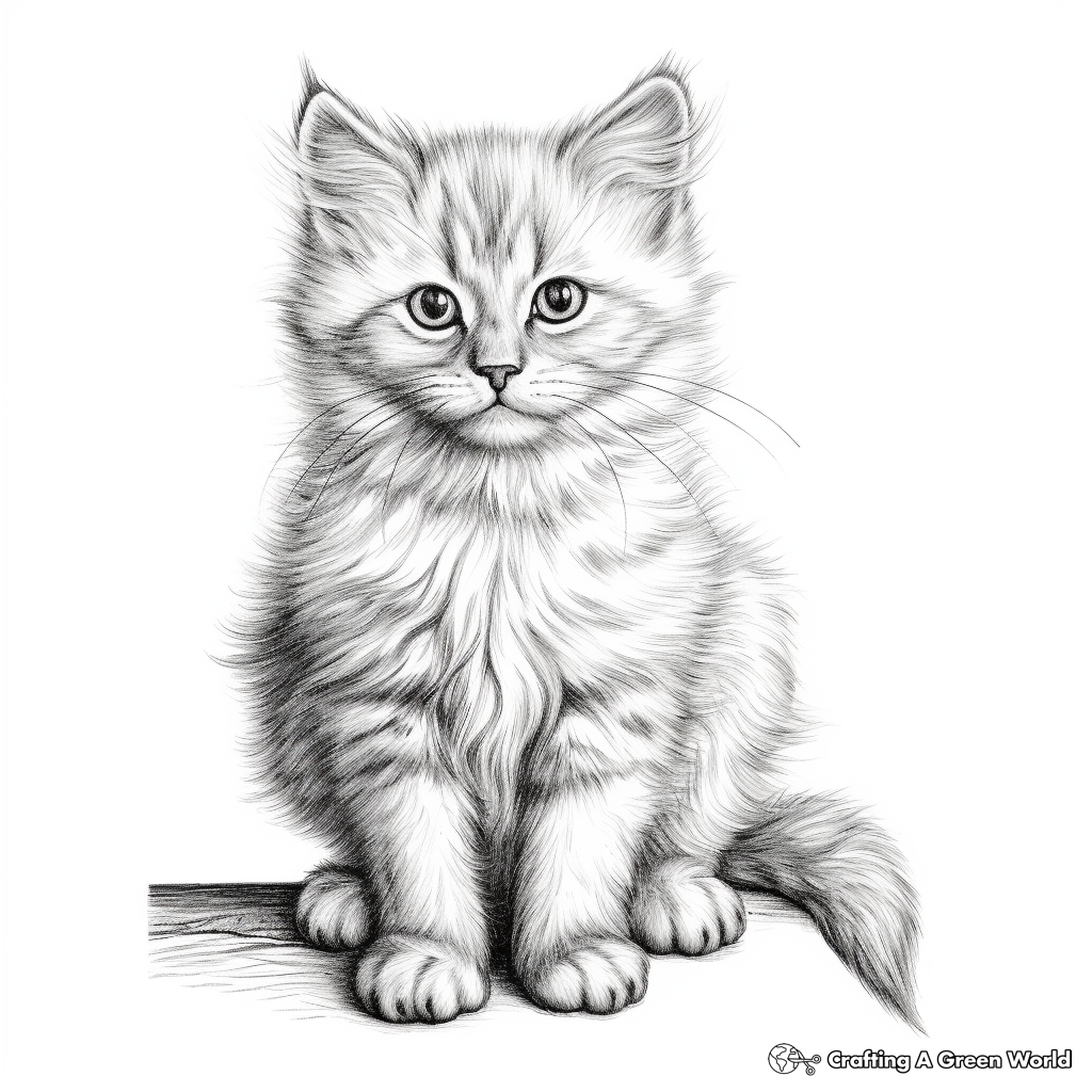 Birman Kitten Coloring Sheets with Realistic Detail 3