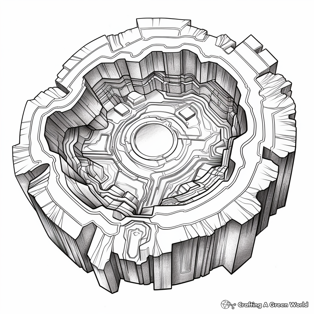 Bismuth Geode Art Coloring Pages 2