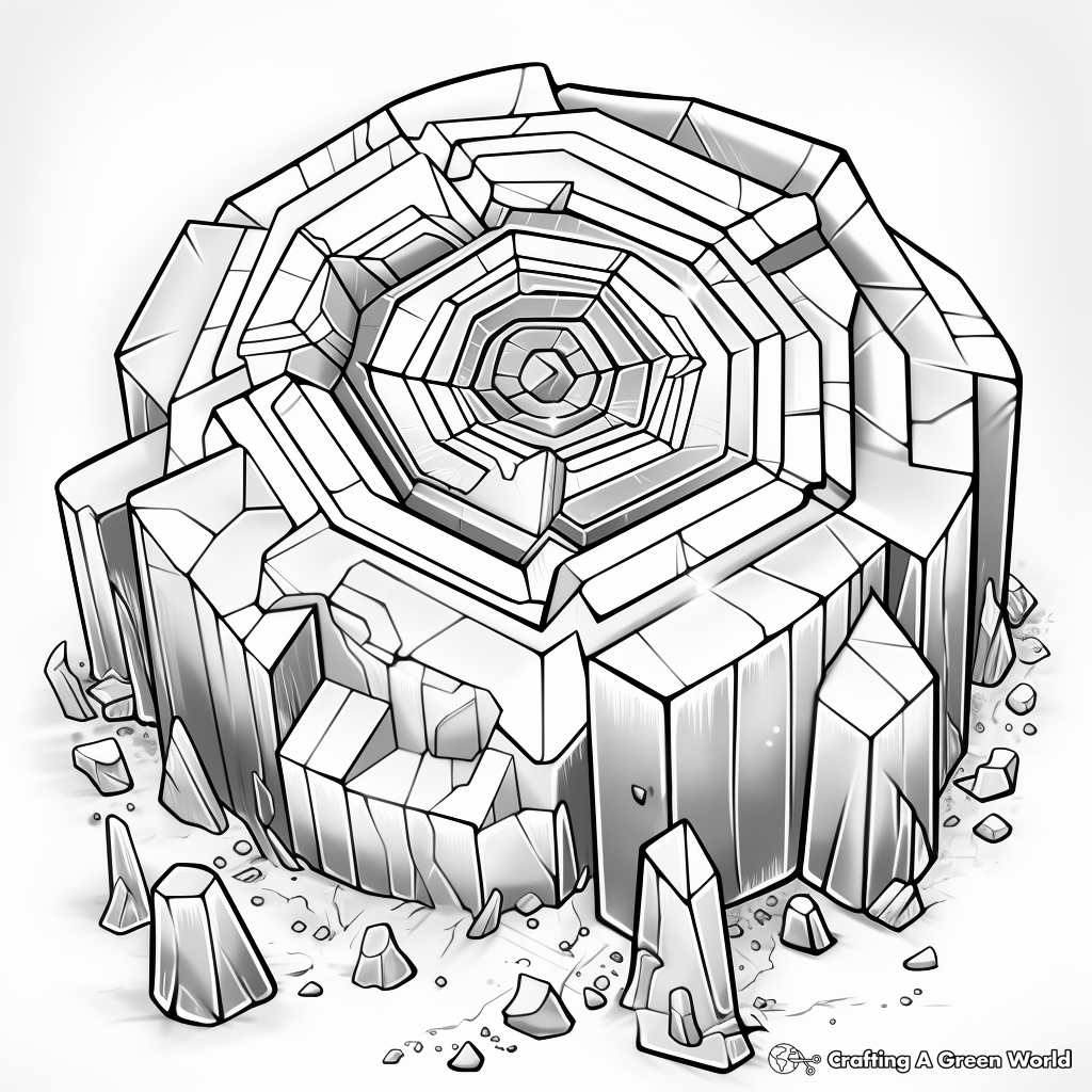 Bismuth Geode Art Coloring Pages 4