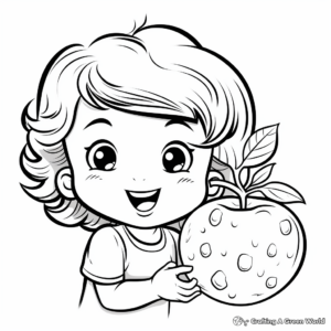 Black and White Blackberry Outline Coloring Pages 2