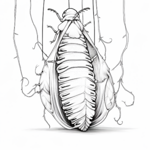 Black and White Chrysalis Coloring Sheets 3