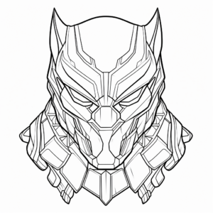 Black Panther Head Coloring Pages 1