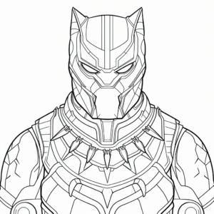 Black Panther Head Coloring Pages 2
