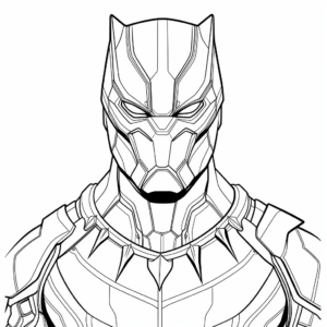 Black Panther Head Coloring Pages 4