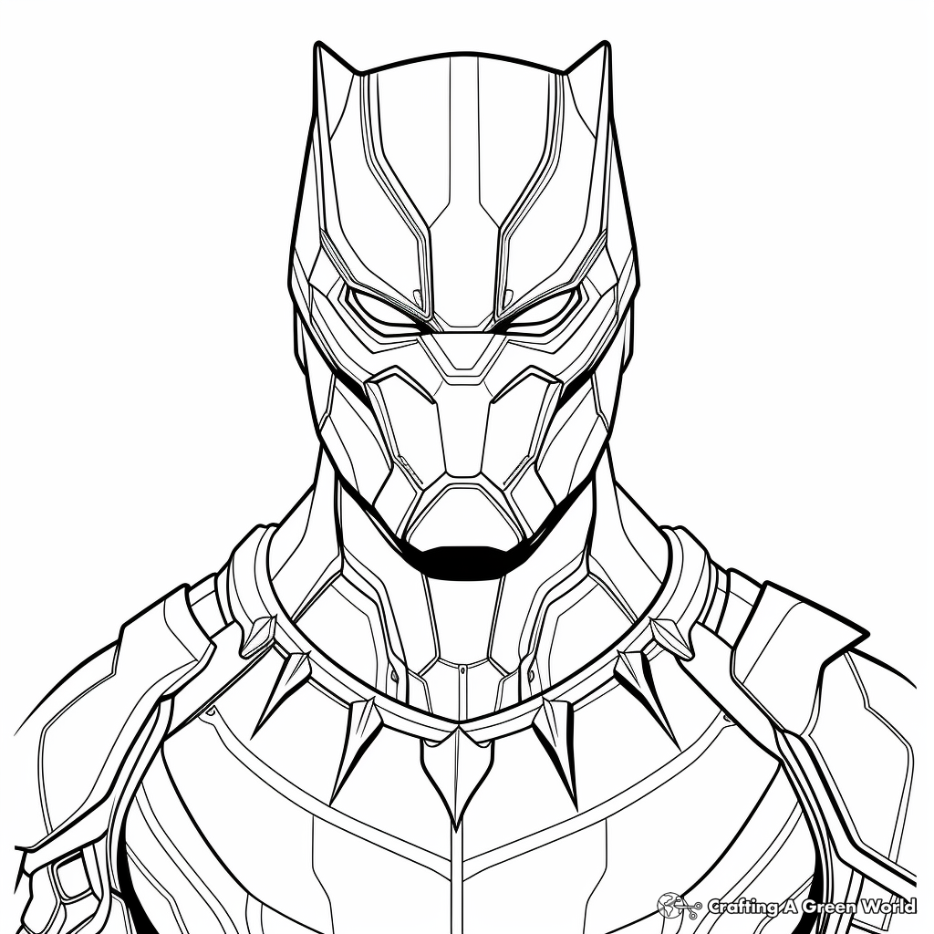 Black Panther Head Coloring Pages 4