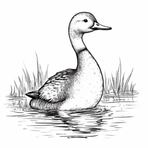 Black-Throated Loon Coloring Sheets for Kids 2
