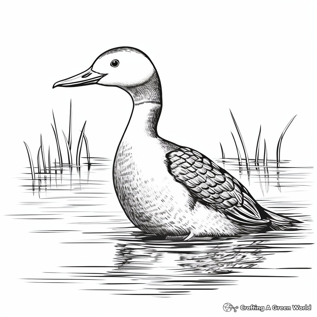 Black-Throated Loon Coloring Sheets for Kids 3