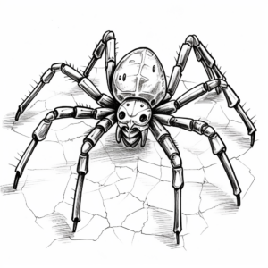 Black Widow Spider Anatomy Coloring Pages 1