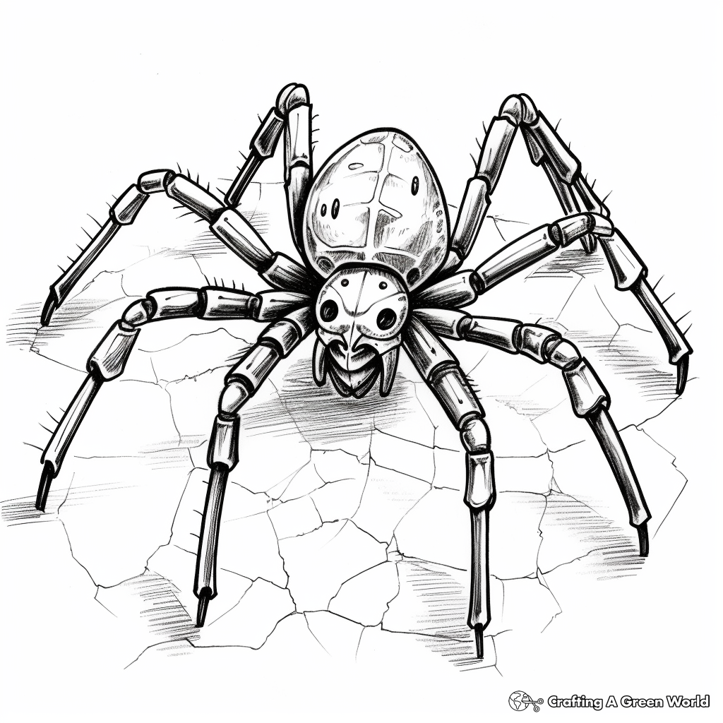 Black Widow Spider Anatomy Coloring Pages 1