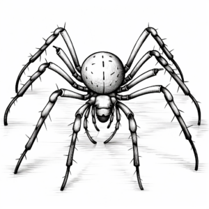 Black Widow Spider Anatomy Coloring Pages 3