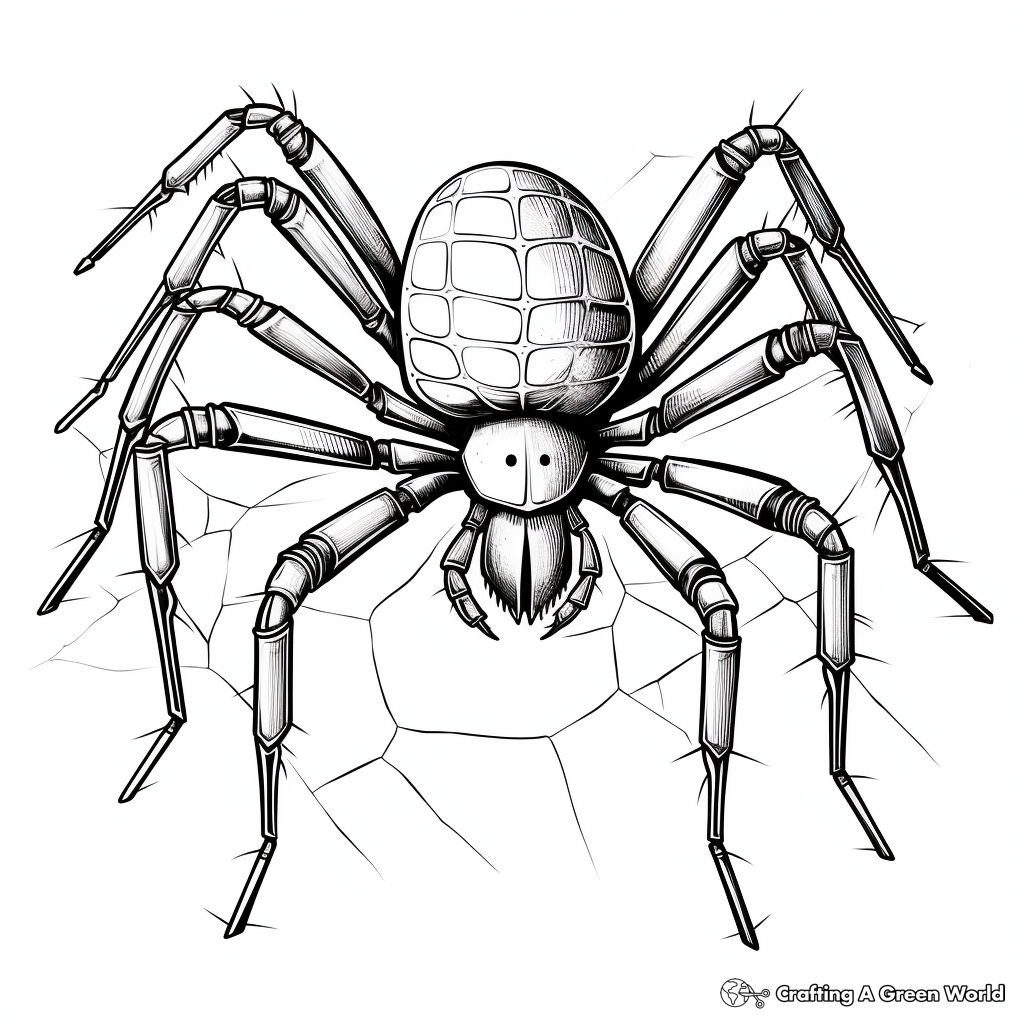 Black Widow Spider Anatomy Coloring Pages 4