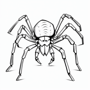 Black Widow Spider in its Habitat Coloring Pages 2