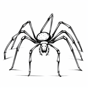 Black Widow Spider in its Habitat Coloring Pages 4