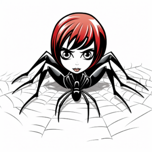 Black Widow Spider Vs Prey Coloring Pages 2