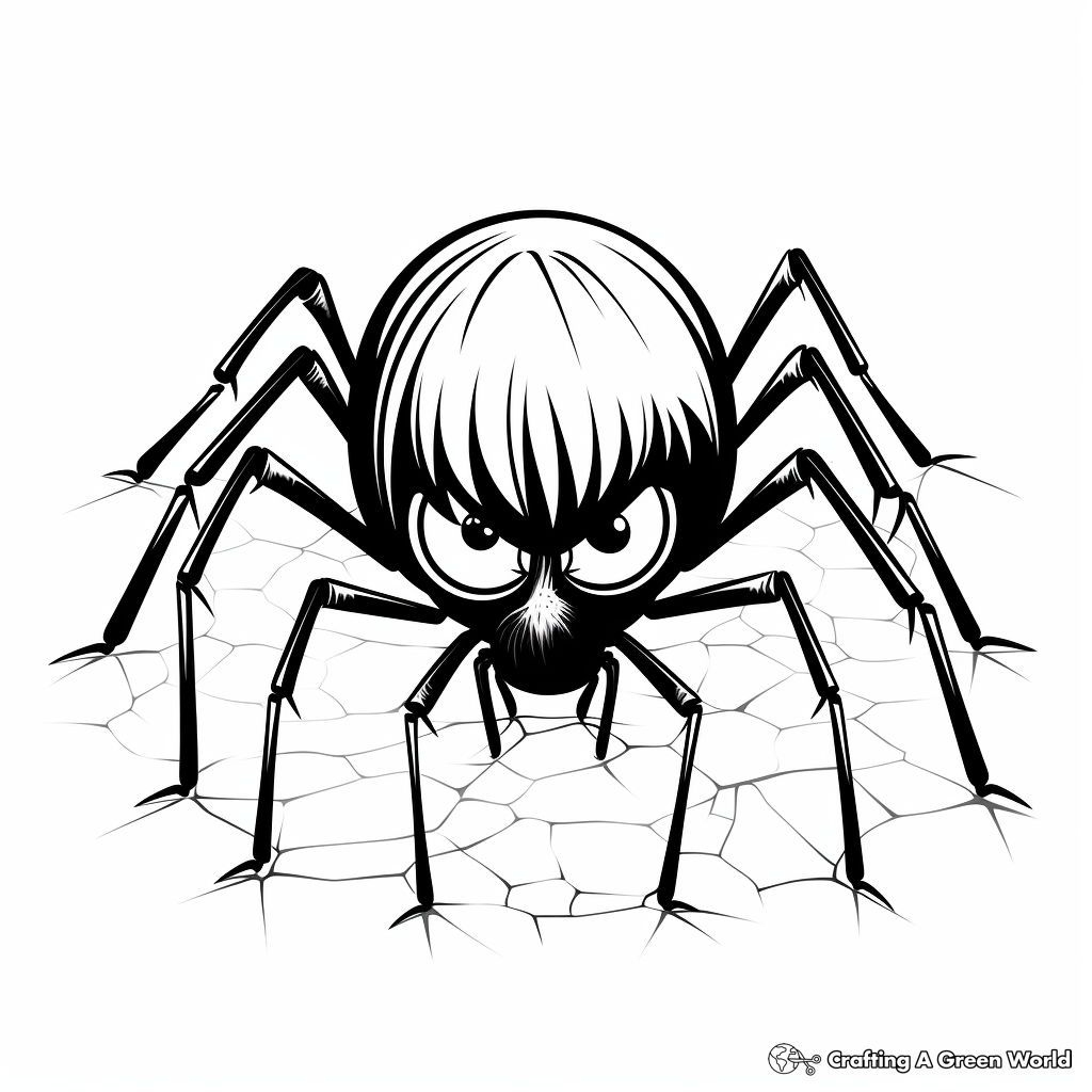 Black Widow Spider Vs Prey Coloring Pages 3
