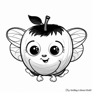 Blackberry Bumble Bee Interaction Coloring Pages 1