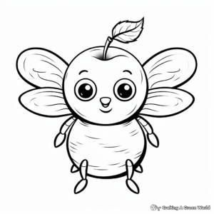 Blackberry Bumble Bee Interaction Coloring Pages 2