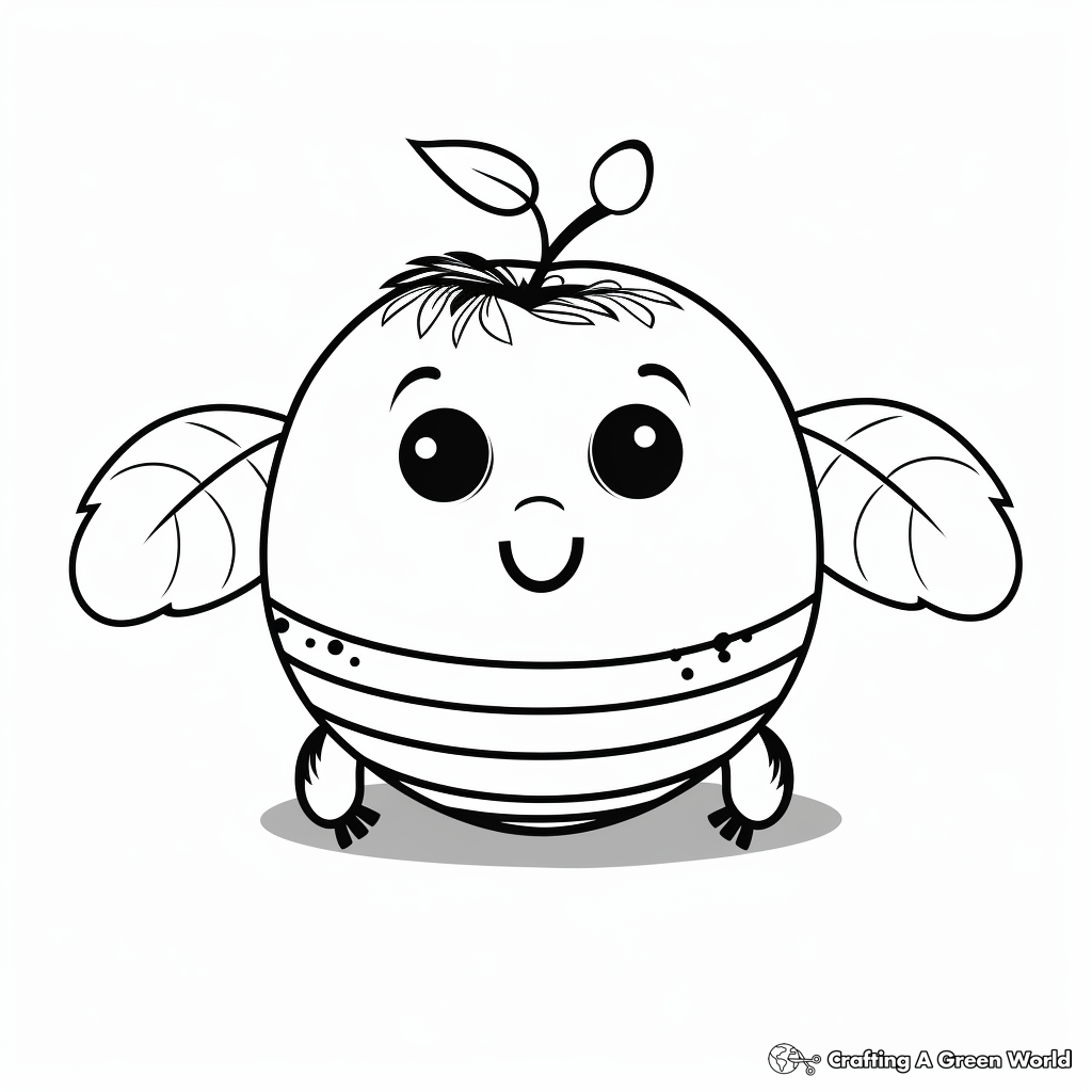 Blackberry Bumble Bee Interaction Coloring Pages 4