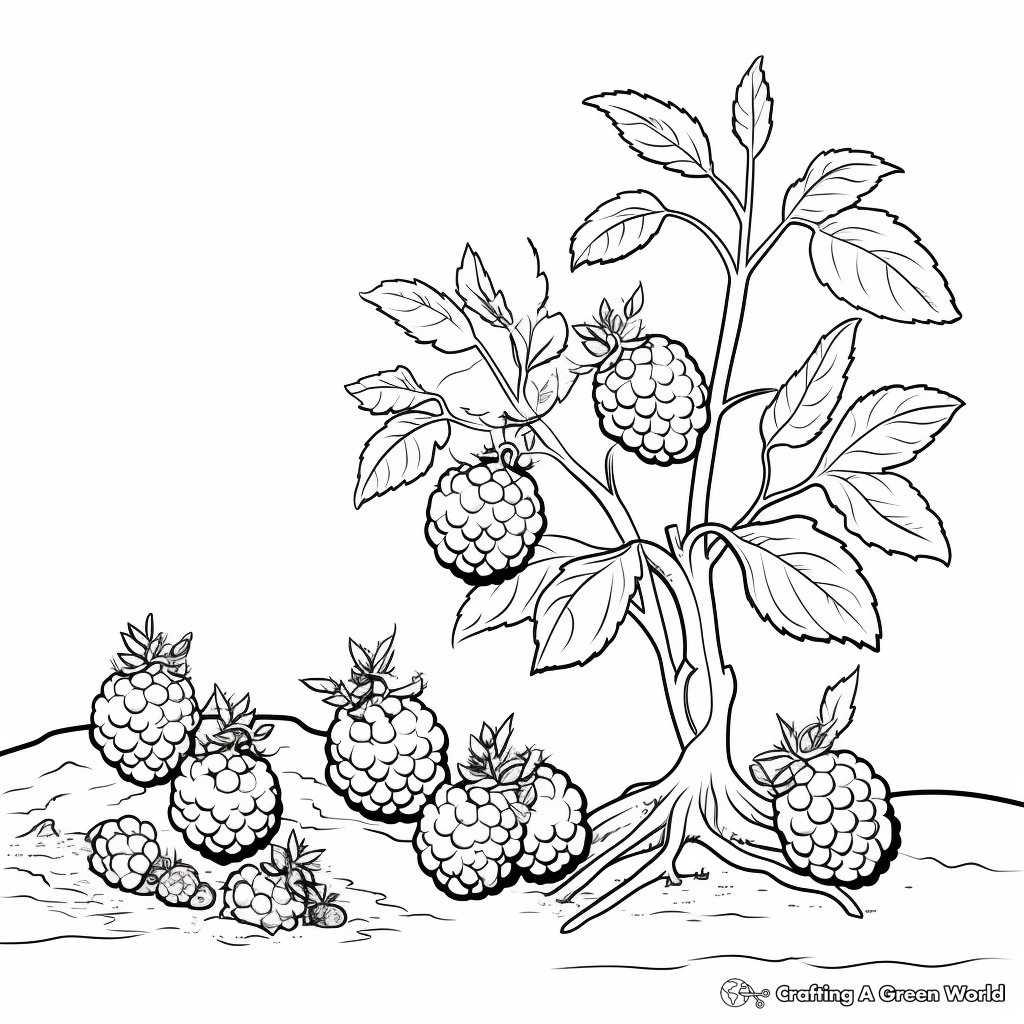 Blackberry Plant Life Cycle Coloring Sheets 2