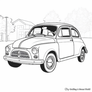 Blast from the Past: Fiat 500 Coloring Pages 3