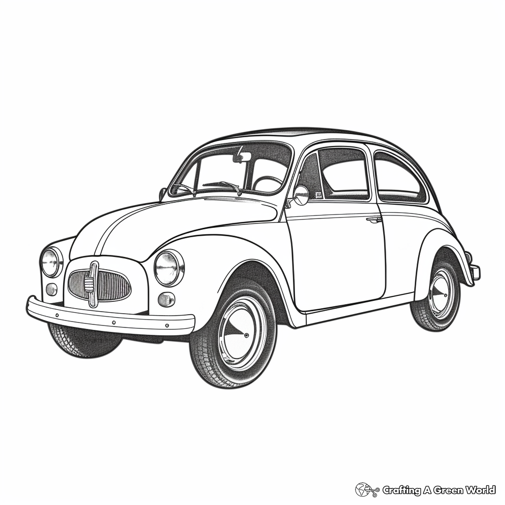 Blast from the Past: Fiat 500 Coloring Pages 4