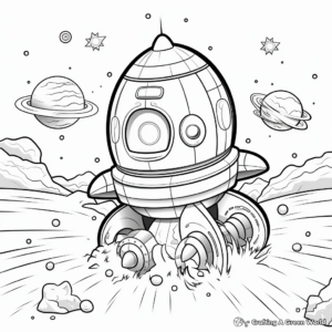 Blast-off into Space with Printable Planet Coloring Pages 3