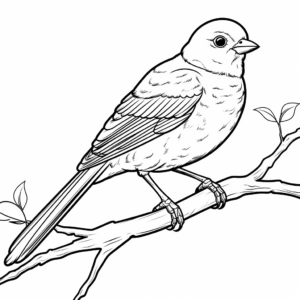 Blue Finch - Blue Tanager Bird Coloring Pages for Bird Lovers 3