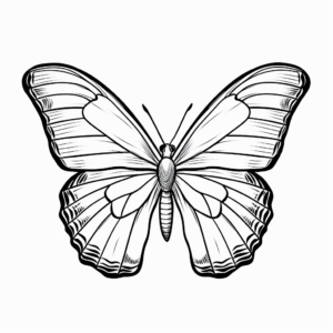 Blue Morpho Butterfly Flight Coloring Pages 2
