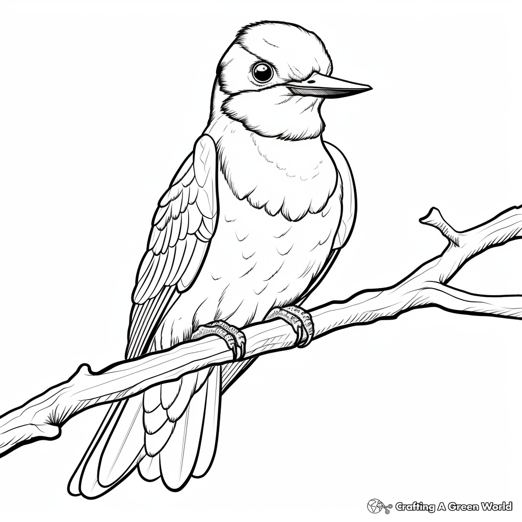 Blue-Throated Hummingbird: Realistic Coloring Sheets 1