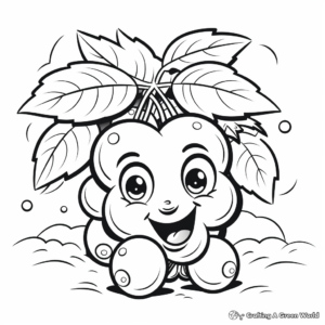 Blueberry Bush Coloring Pages for Kids 3