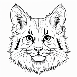 Bobcat Face Coloring Pages, an Educational Activity 3