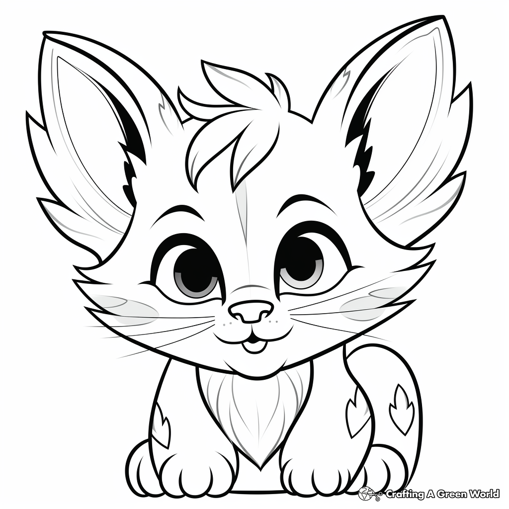 Bobcat Face Coloring Pages, an Educational Activity 2