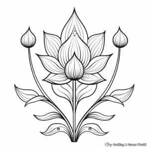 Boho Lotus Flower Coloring Pages for Mindful Moments 1