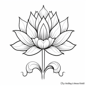 Boho Lotus Flower Coloring Pages for Mindful Moments 3