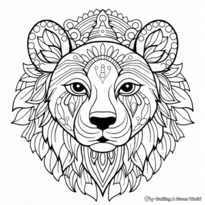 Boho Mandala Animal Designs Coloring Pages 3