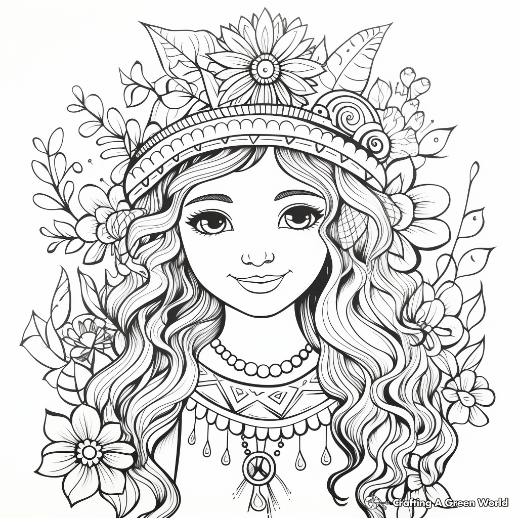 Boho Rainbow with Inspirational Quotes Coloring Pages 2