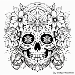 Boho Skull Coloring Pages for Daring Artists 4