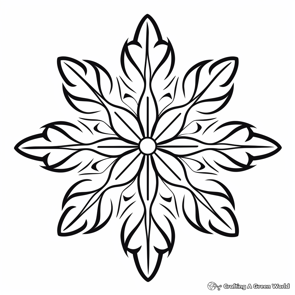 Bold and Beautiful Snowflake Coloring Pages 3
