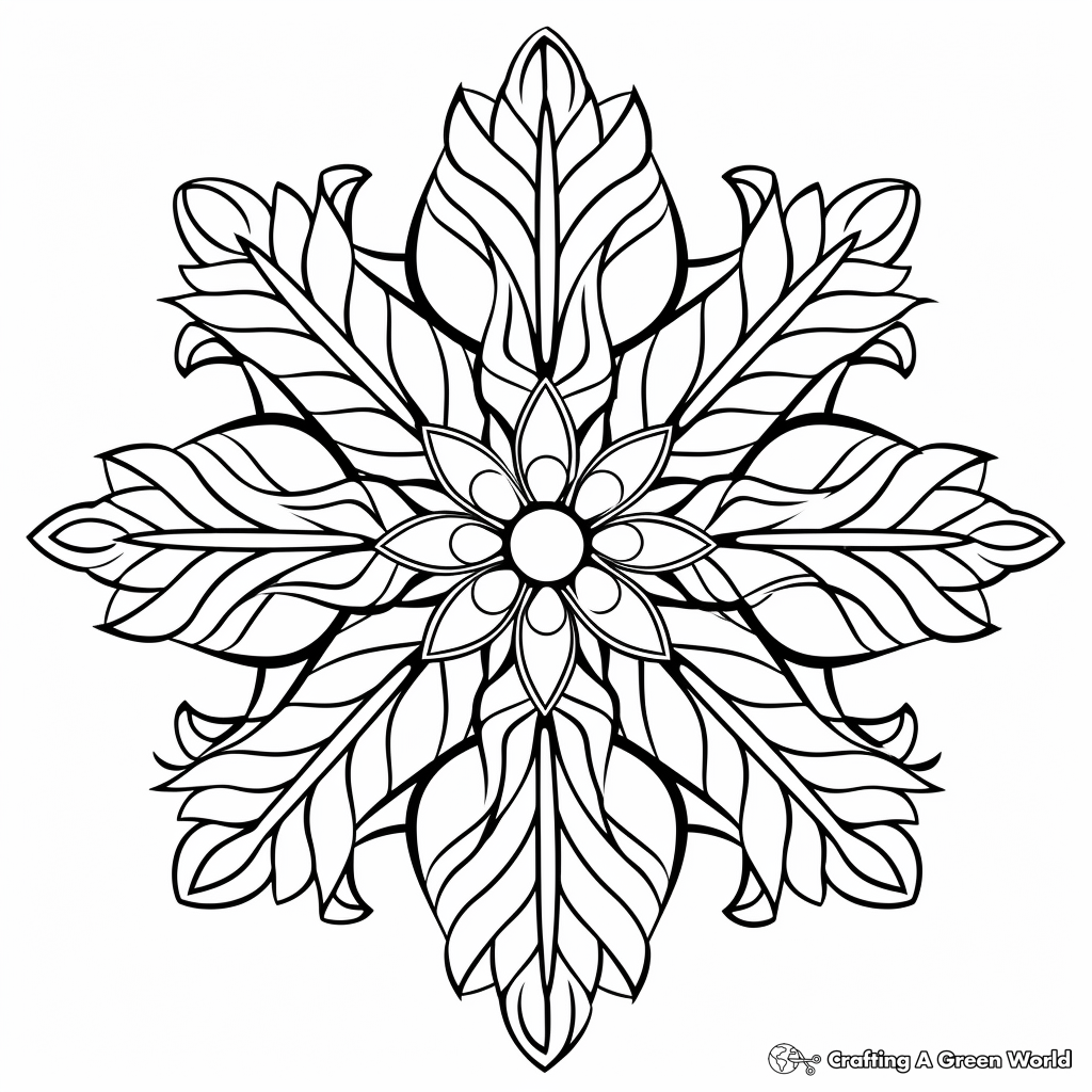 Bold and Beautiful Snowflake Coloring Pages 4