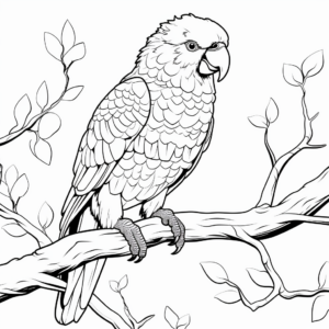 Bold and Bright Macaw Coloring Pages 1