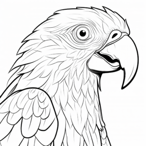 Bold and Bright Macaw Coloring Pages 4