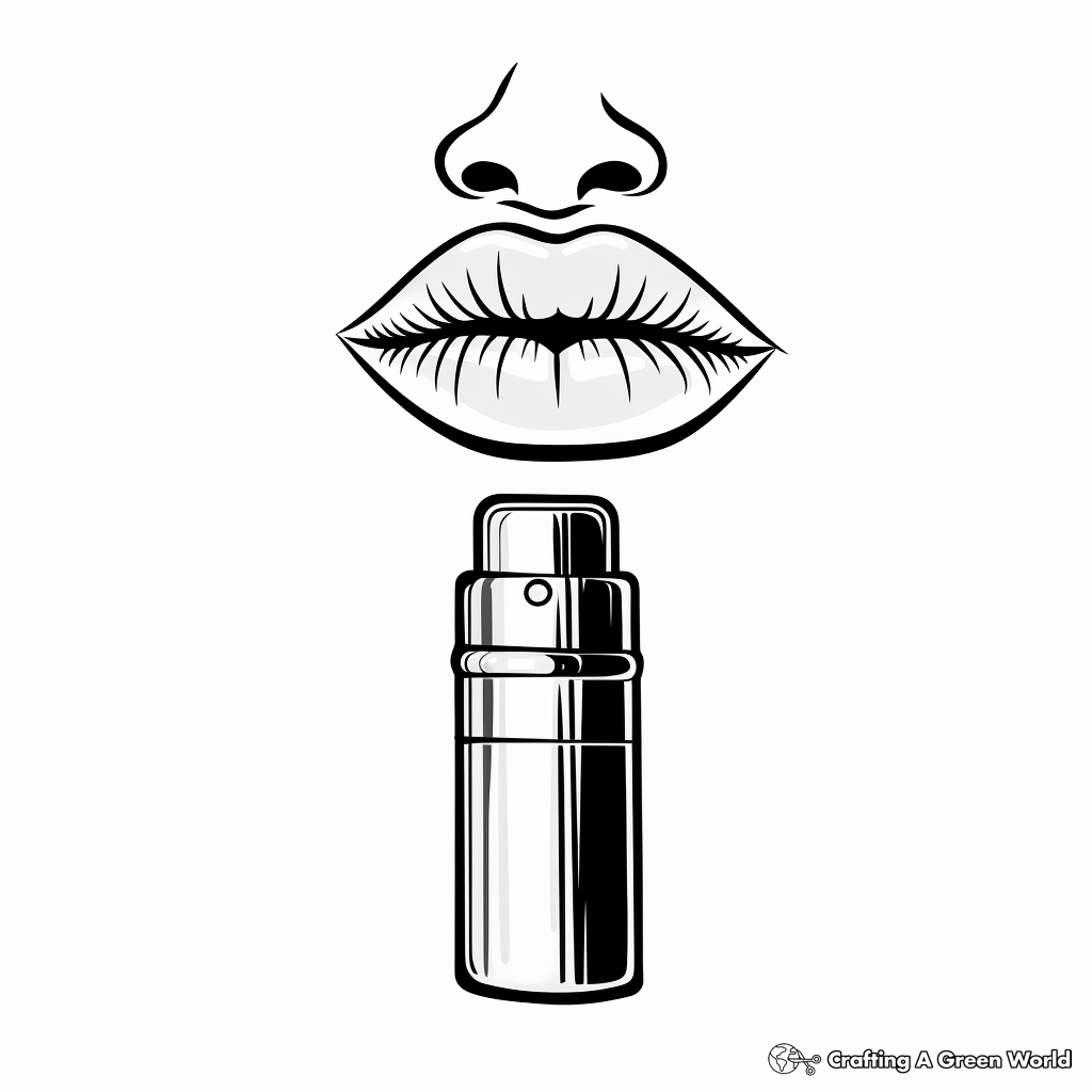 Bold Black Lipstick Coloring Pages 4