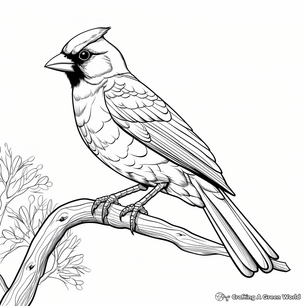 Cardinal Coloring Page - Get Coloring Pages