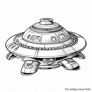 Bold Spacecraft: Alien Spaceship Coloring Pages 3