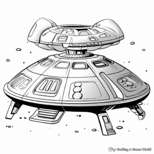 Bold Spacecraft: Alien Spaceship Coloring Pages 4