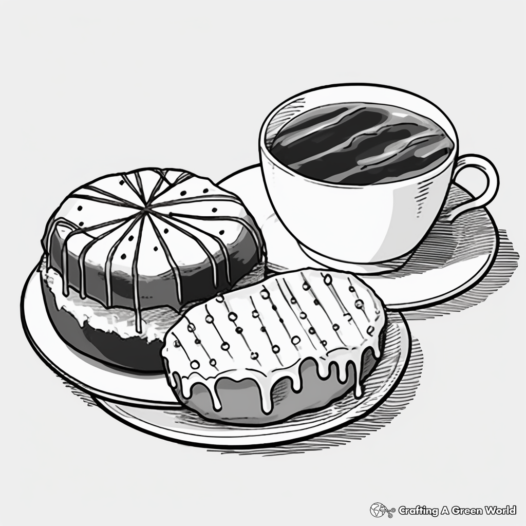 Boston Cream Donut Coloring Pages 2